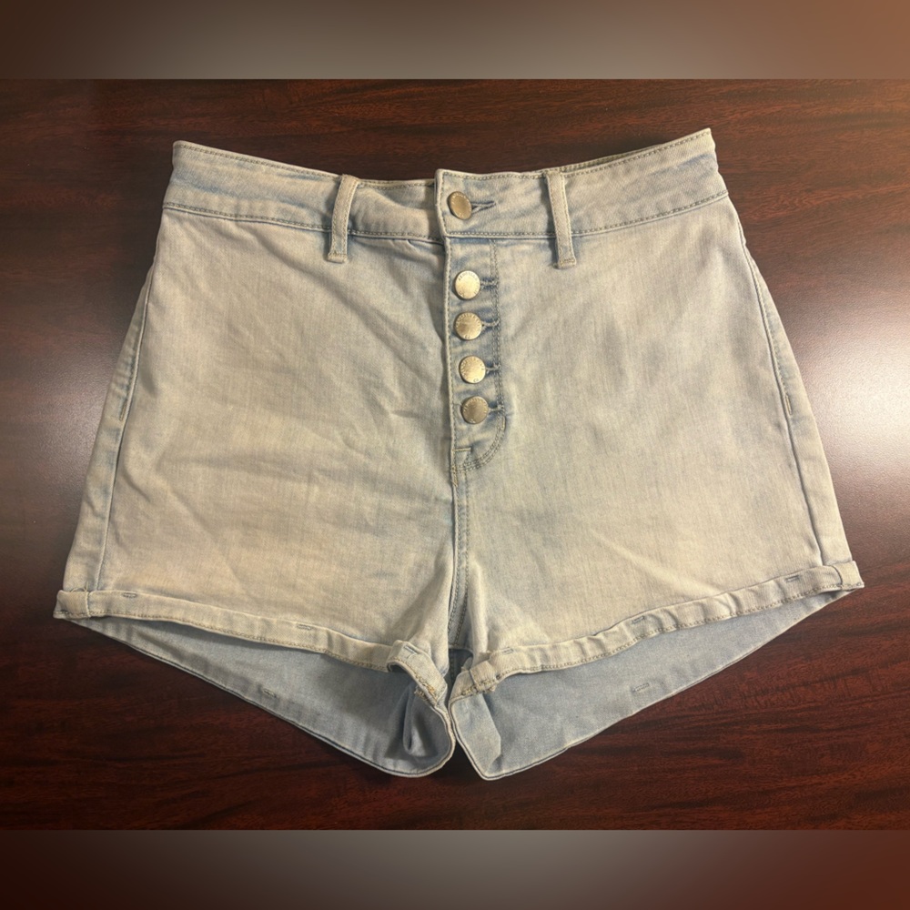 Kendall & Kylie Sky Blue Women's High Waisted Shorts